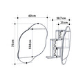 Dulap de baie, Decortie, Cloud Storage Bathroom Wall Mirror, 60x75x13 cm, PAL, Carrara