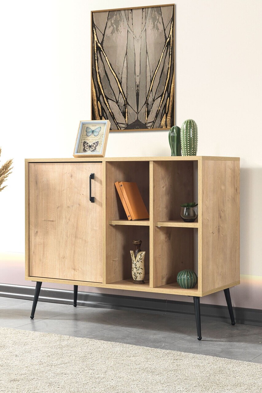 Consola, Hanah Home, Şile 4108, 100x83x44 cm, PAL, Maro — imaginea 3