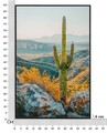 Tablou decorativ Cactus -W, Mauro Ferretti, 60x90 cm, canvas/lemn de pin/plastic, multicolor