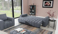 Canapea extensibila 3 locuri ELTAP, Laz20, Lazaro, 247x97x92 cm, lemn/poliester, gri