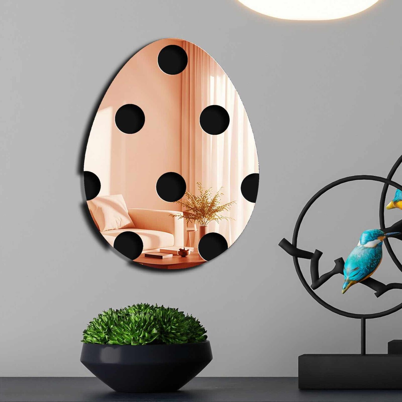 Oglinda decorativa, EAS003ROSEGOLD, Baza din 100% EVA (Grosime: 10 mm), Auriu roz — imaginea 2
