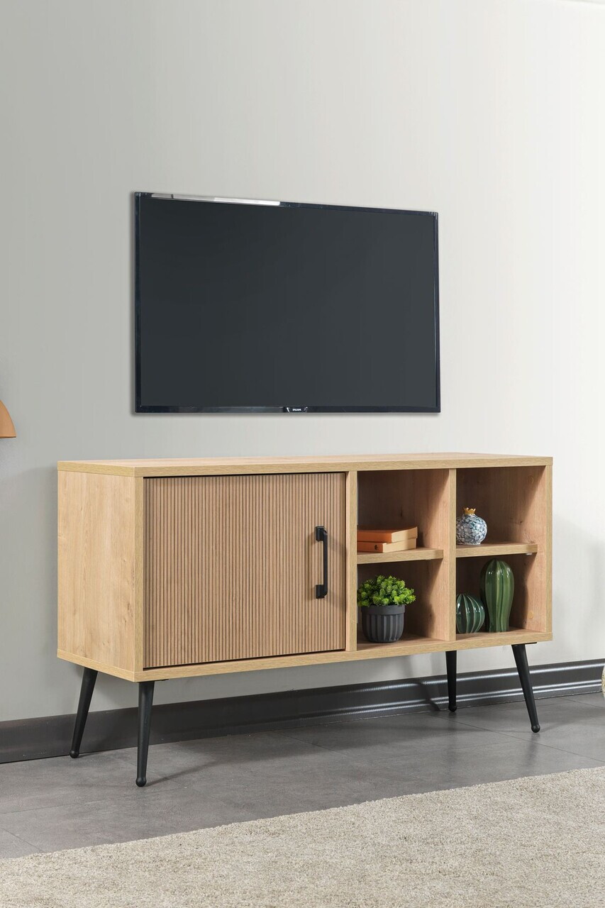 Comoda TV, Hanah Home, Şile 3110, 100x60x35 cm, PAL, Maro — imaginea 4