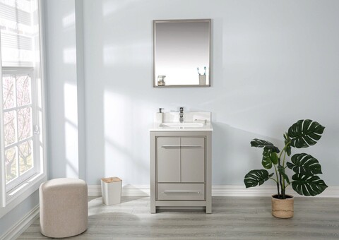 Set mobilier de baie (2 piese), jussara, superior 24, gri