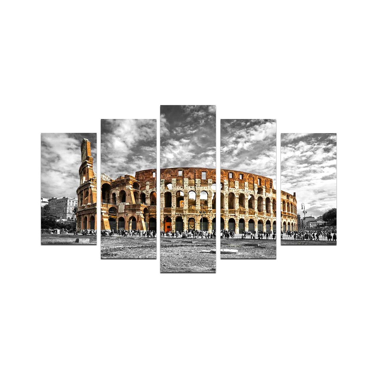 Set 5 tablouri decorative, 5M-41, 20 x 60 cm, Multicolor - view 2