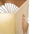 Suport pentru umbrele Carved Leaf, Mauro Ferretti, 24x24x55 cm, fier, auriu