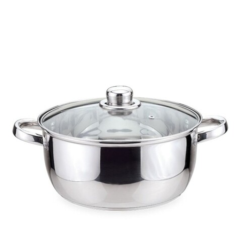 Oala cu capac Essential, Sabichi, 24 cm/ 4 L, inox, argintiu