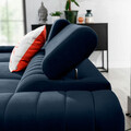 Coltar extensibil stanga 3 locuri ELTAP, LT-79MO, Grayson, 278x205x92 cm, lemn/poliester, albastru inchis