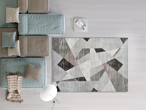 Covor, Babek 5528 Grey, 120 x 170 cm, 100% poliester, gri