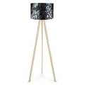 Lampadar, Insignio, 780SGN1424, 70% MDF/30% tesatura PVC, Negru / Gri / Maro