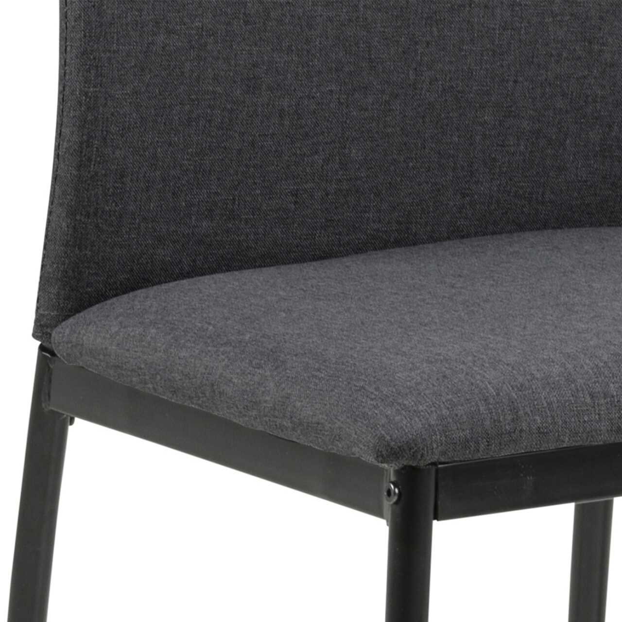Scaun Demina, Actona, 43.5x53x92 cm, poliester/otel, gri - view 2