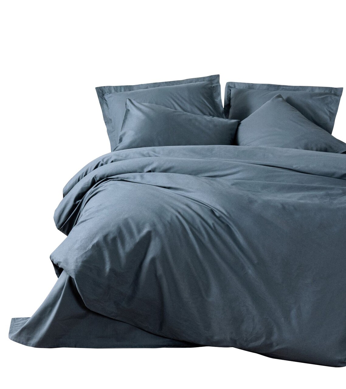 Lenjerie de pat dubla, Plain - Anthracite, Cotton Box, Bumbac Ranforce - 2 | YEO