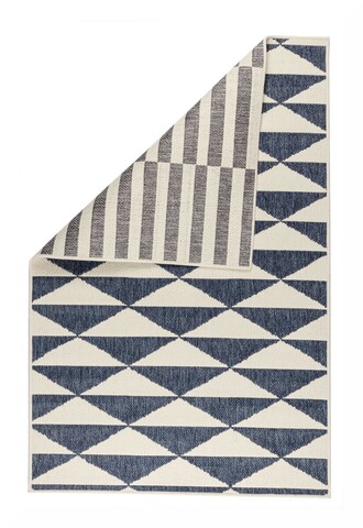 Covor cu doua fete margaret, decorino, 120x180 cm, polipropilena, albastru