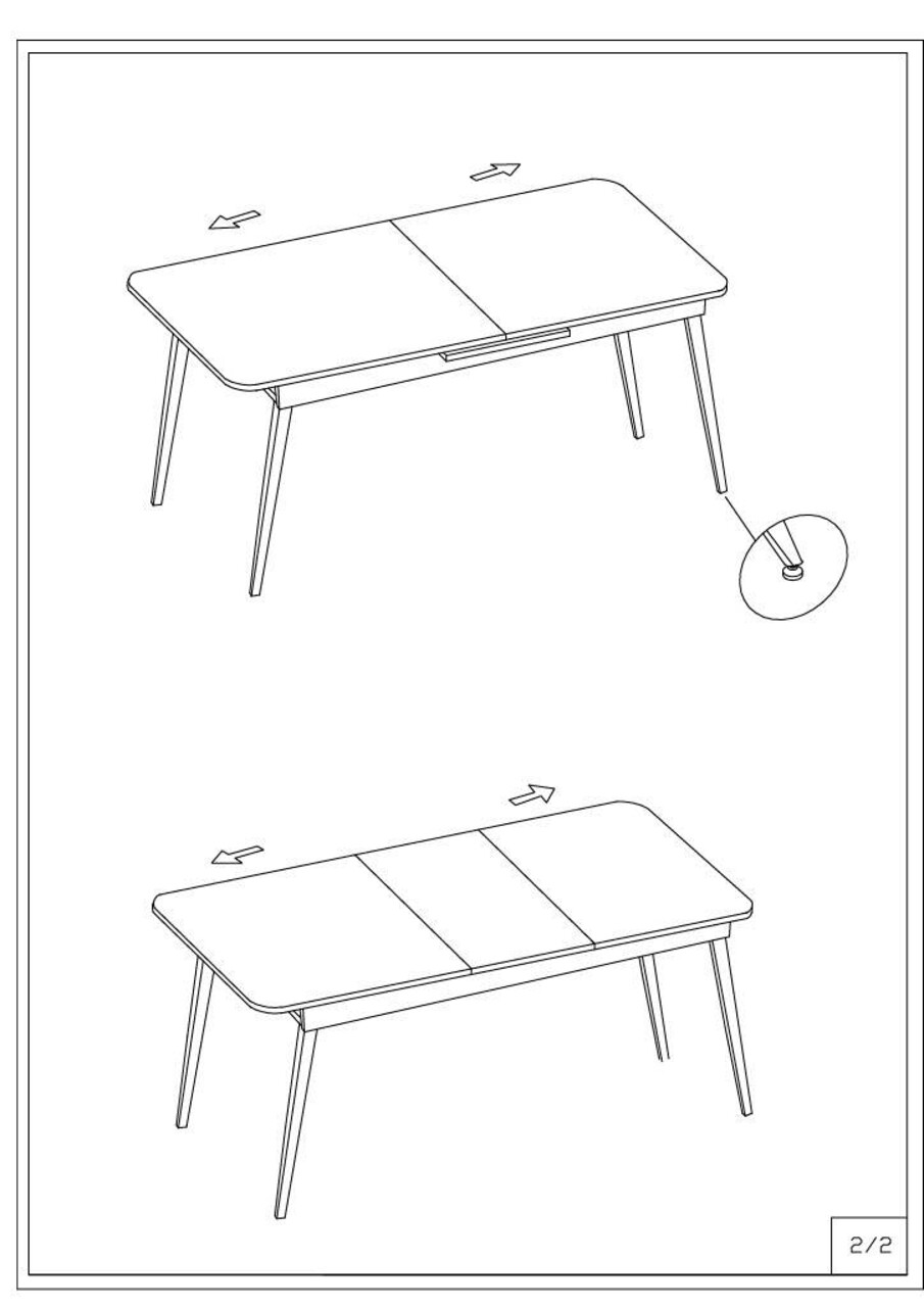 Masa extensibila dining, Mauro Ferretti, Matt, 120-150x80x75 cm, metal/ceramica, negru/alb - imagine 13