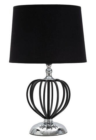 Poza Lampa de masa Darky Silver, Mauro Ferretti, Ã˜28 x 44.5 cm, 1 x E27, 40W, fier/PVC/textil