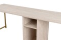 Birou, Nordure, Twin Study Desk, 240x74x60 cm, Travertin / Auriu