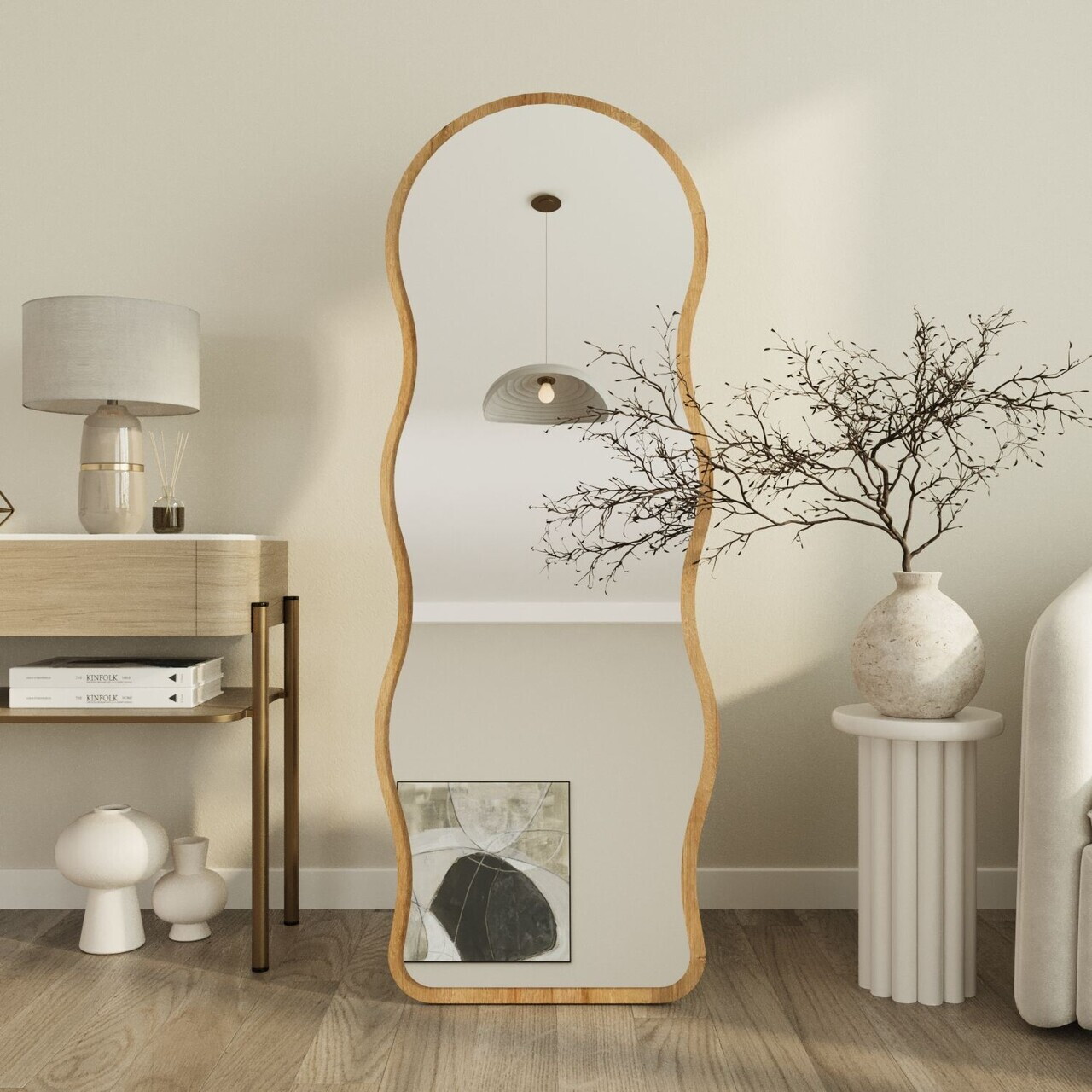 Oglinda Cheval, Hanah Home, Asial, 50x160x2.2 cm, Maro — imaginea 2