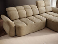 Coltar extensibil dreapta 3 locuri ELTAP, Beneth, 301x185x115 cm, lemn/poliester, bej inchis
