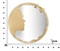 Oglinda decorativa Lady Luxy -B, Mauro Ferretti, Ø 80 cm, fier, auriu