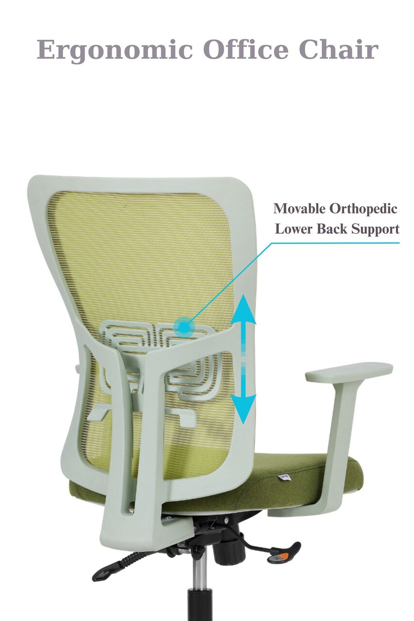 Set scaune de birou (2 piese), Hanah Home, Lumbar 108, Plastic, Verde - view 9