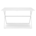 Masa pliabila dreptunghiulara, Breeze, L.120 l.80 H.73, aluminiu, alb