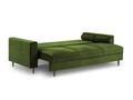 Canapea extensibila, Camellia, Mazzini Sofas, 3 locuri, cu lada de depozitare, 220x100x92 cm, catifea, verde