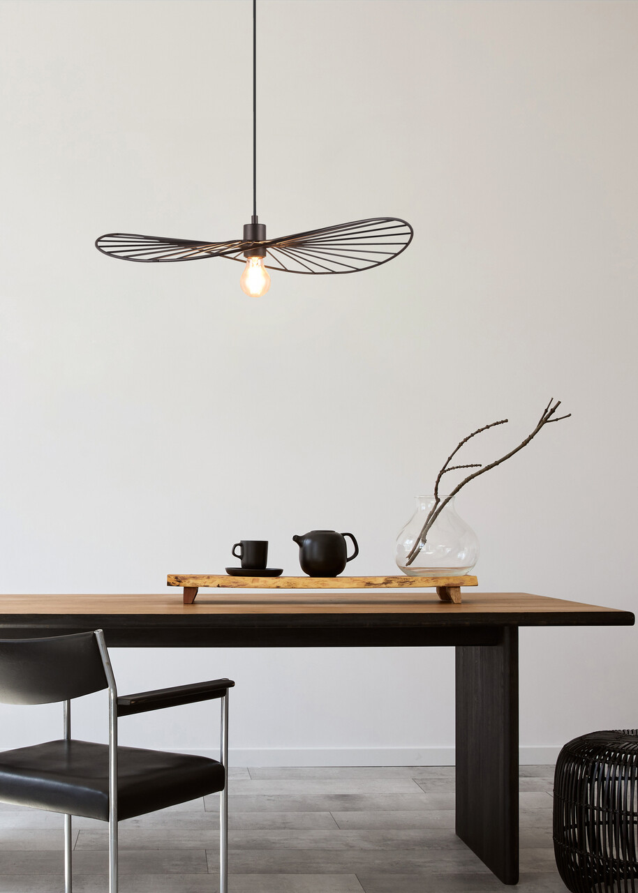 Lustra Chapeau, RL, 60x150 cm, 40W, 1x E27, metal, negru mat - 2 | YEO