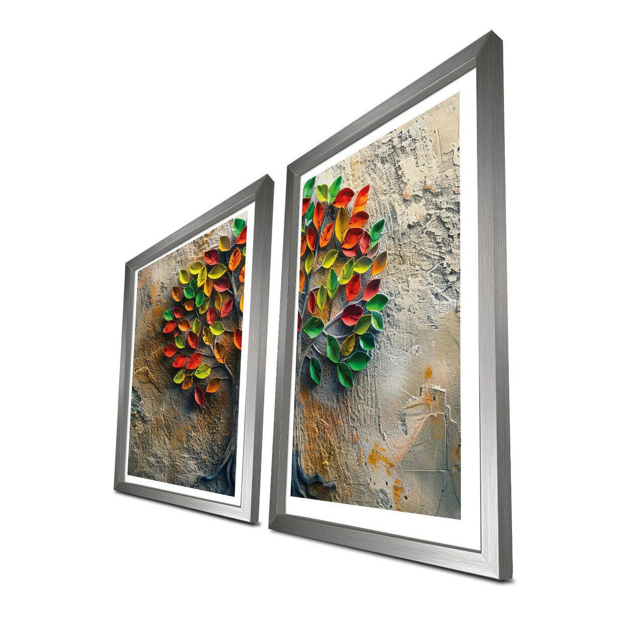Set 2 tablouri decorative, 2Pantct-028, Cadru: 100% LEMN (Grosime: 1,9 cm), Multicolor - view 3