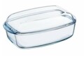 Vas dreptunghiular cu capac, Pyrex Essentials, 22 x 37 cm, 6.5 L, sticla borosilicata