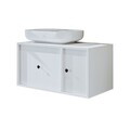 Dulap de baie cu chiuvetă, Hanah Home, 2560, MDF, Alb
