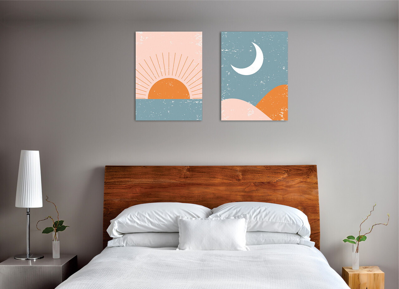 Tablou decorativ, IDC02, 60% bumbac/40% poliester, Rama de lemn, Multicolor — imaginea 2