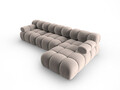 Coltar modular dreapta 4 locuri, Bellis-51, Micadoni Home, 282x155x70 cm, catifea, cappuccino