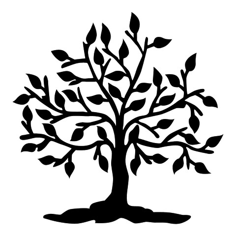 Decoratiune de perete, tree 14, tanelorn, 60x60 cm, metal