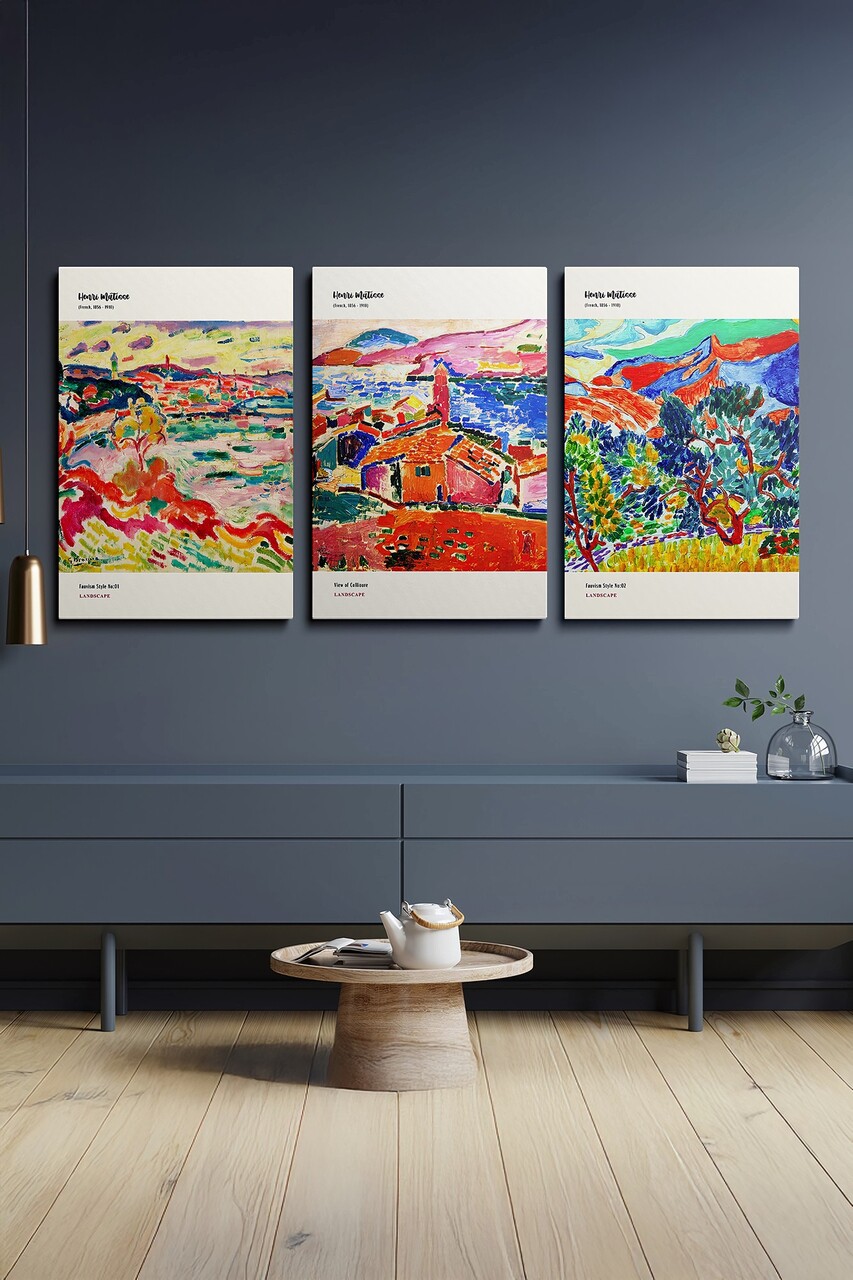 Set 3 tablouri decorative Ersycnvs12 Dimensiune: 40 x 60 cm (3 bucăți) Multicolor