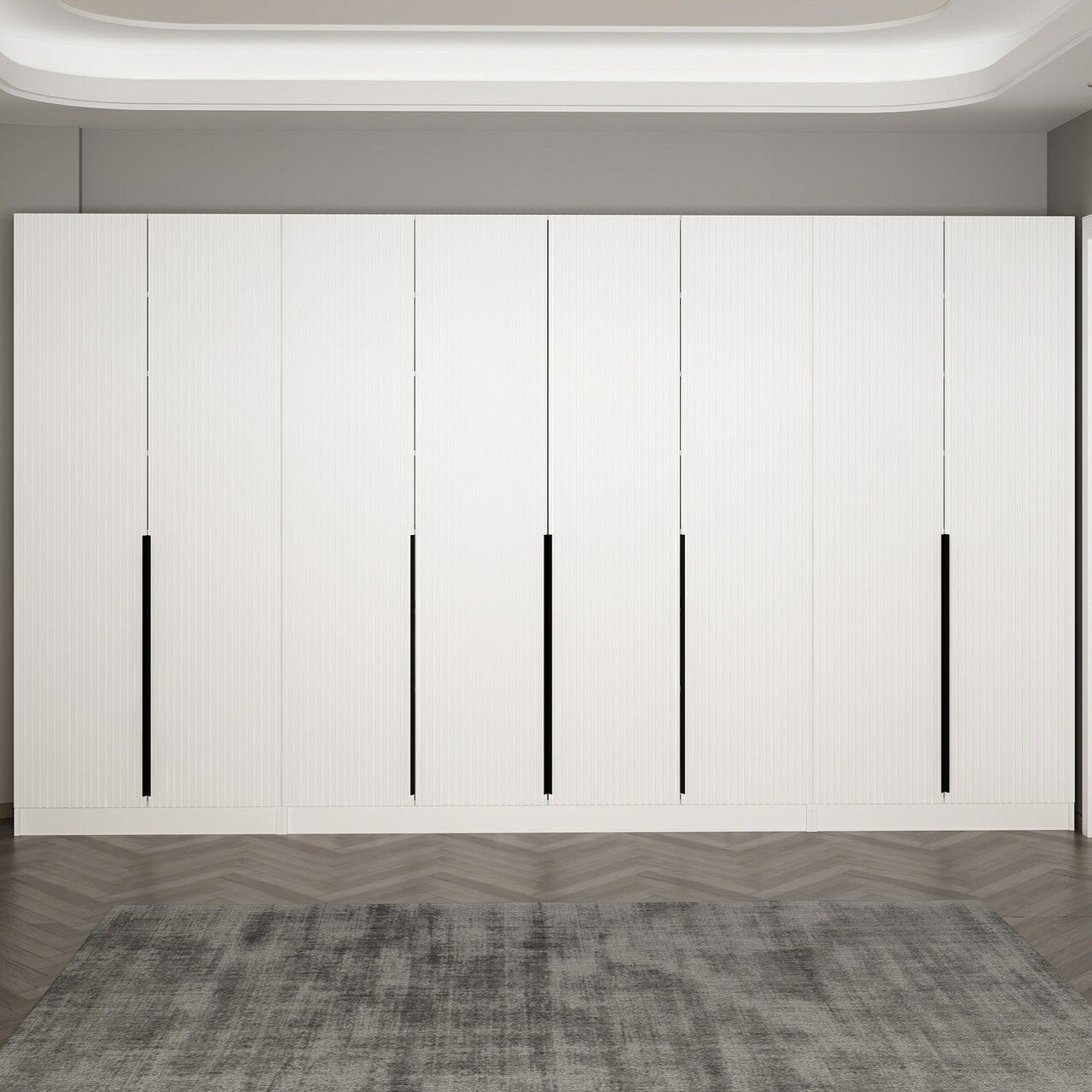 Cuier de perete, Minerva, Noah, 360x210x35 cm, PAL, Alb - 1 | YEO