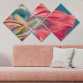 Set 4 tablouri decorative, 4MDF1826561, MDF, Imprimat UV, Multicolor