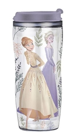 Cana termos Herbal Frozen II, Disney, 400 ml, inox, alb