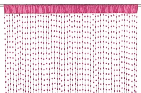 Perdea din snur Little Balls, Bizzotto, 140x280 cm, fucsia
