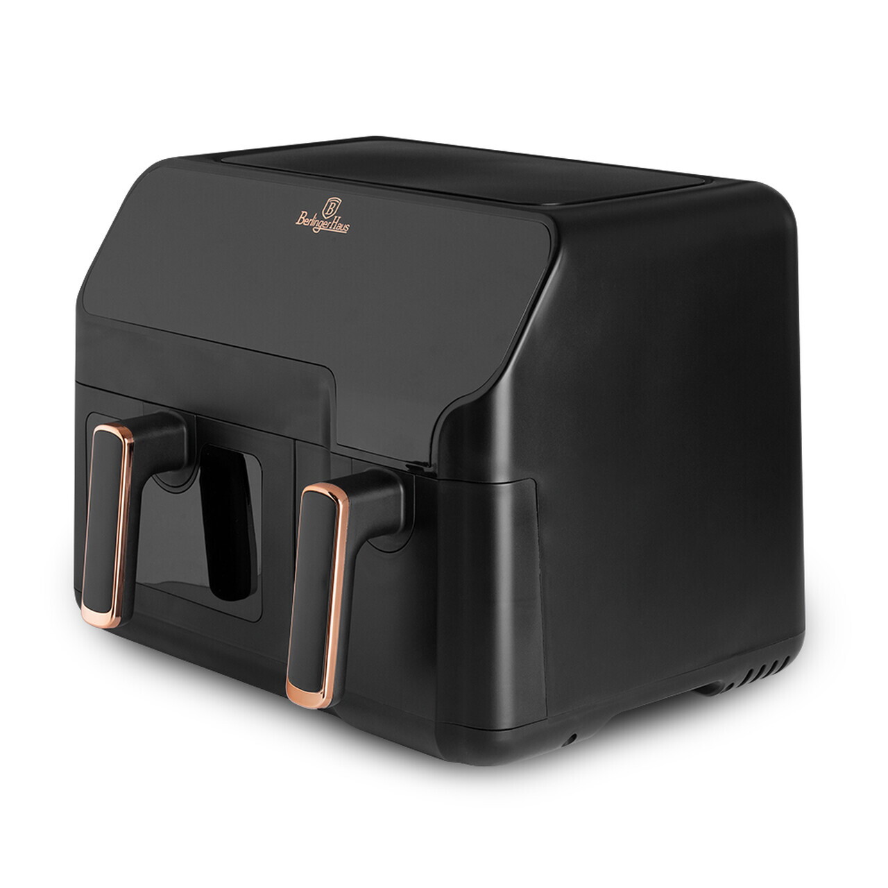 Friteuza dubla cu aer cald Berlinger Haus, Black Rose, 2700W, 5.5+3.5 L, negru - imagine 5