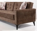 Canapea extensibila Cinar, Pandia Home, 209x80x80 cm, lemn, maro