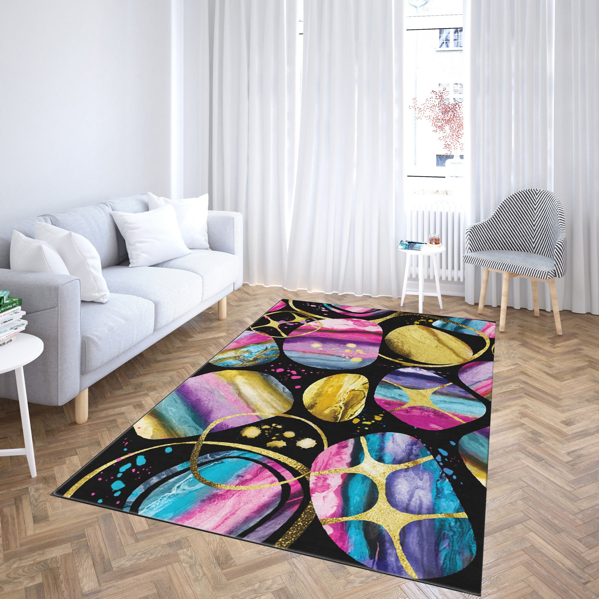 Covor, Eshl-8, 160x230 cm, Poliester, Multicolor