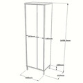 Dulap multifunctional, Locelso, DY1-W, 50.4x165x35.7 cm, Alb