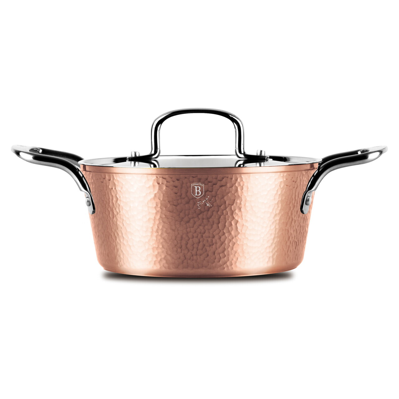 Oala cu capac Berlinger Haus, Hammered Copper, 20 cm, 2.5 L, aluminiu forjat, cupru - view 2
