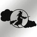 Decoratiune de perete, Halloween 15, Metal, Dimensiune: 53 x 28 cm, Negru