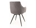 Scaun rotativ Ballo Brego, Signal, 56x45x84 cm, textil/otel, gri inchis/negru