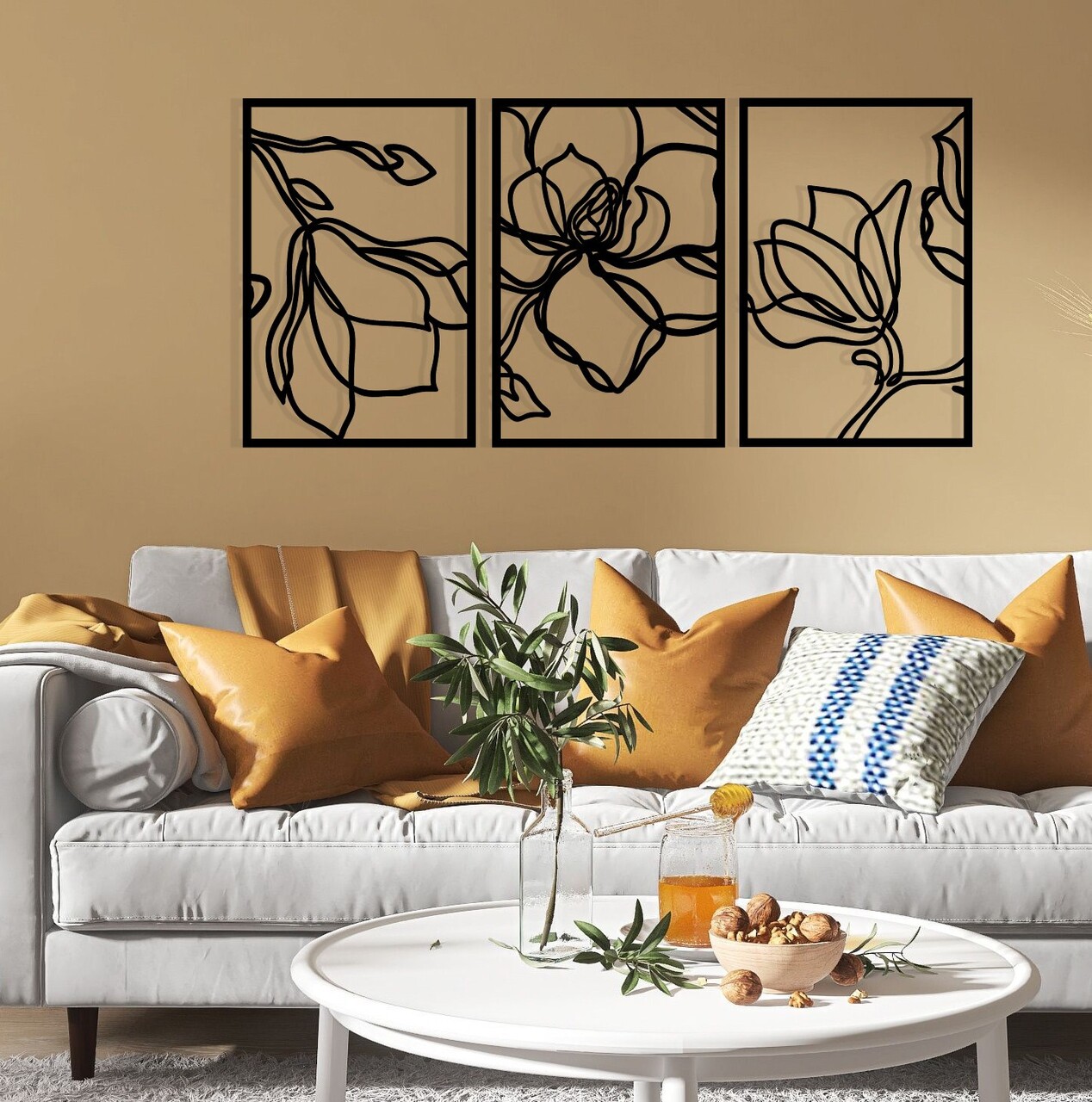 Decoratiune de perete, Adda, Dimensiuni: 120 x 56,5 cm, Negru - view 2