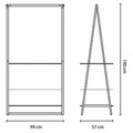 Suport pentru haine, Brabantia, Linn, 57x99.5x190 cm, otel, negru