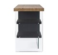 Birou Line, Bizzotto, 120 x 50 x 76 cm, MDF/sticla temperata, negru