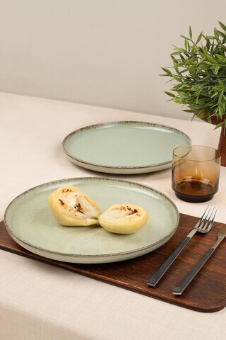 Set platouri servire, Hermia, 710KTP3679, Portelan, Verde