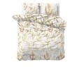 Lenjerie de pat dubla Satin Clover Cream, Dreamhouse, 3 piese, 200x220 cm, bumbac satinat, multicolora