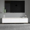 Comoda TV, Inarch, Imaj, 180x45.2x35 cm, PAL, Marmură albă/aur